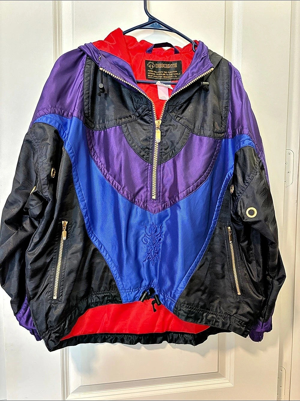 Vintage 80s/90s Descente Colorblock Windbreaker Jacket - Women’s M/L (Excellent